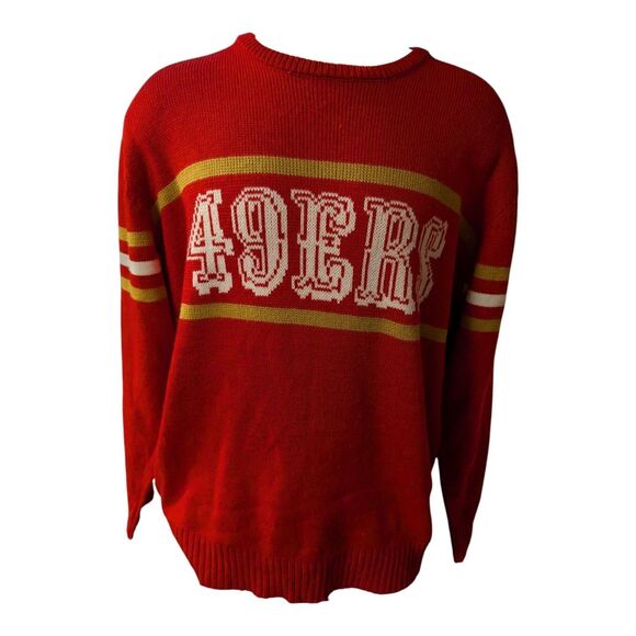 MITCHELL & NESS NFL SAN FRANCISCO 49ERS AUTHENTIC SIDELINE SWEATER XXL - Picture 1 of 3